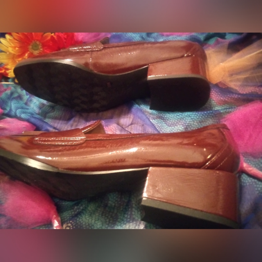 Easy Spirit Women's Drew Loafers,  Dark Red Patent Leather 10M - Picture 11 of 16